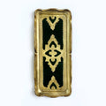 Florentine Carved Gilded Wood Narrow Tray, Made in Italy: Black