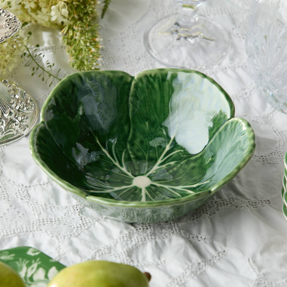 Le Jardin Cabbage 3-D Cereal Bowls 16oz