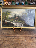 Antique French Oil on Canvas Painting – 19” x 11”