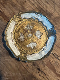 Vintage Florentine Coaster – White