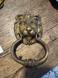 Victorian-Style Lion Head Brass Door Knocker