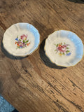 Pair of Vintage Dresden Floral Butter Pats – 3 Inches