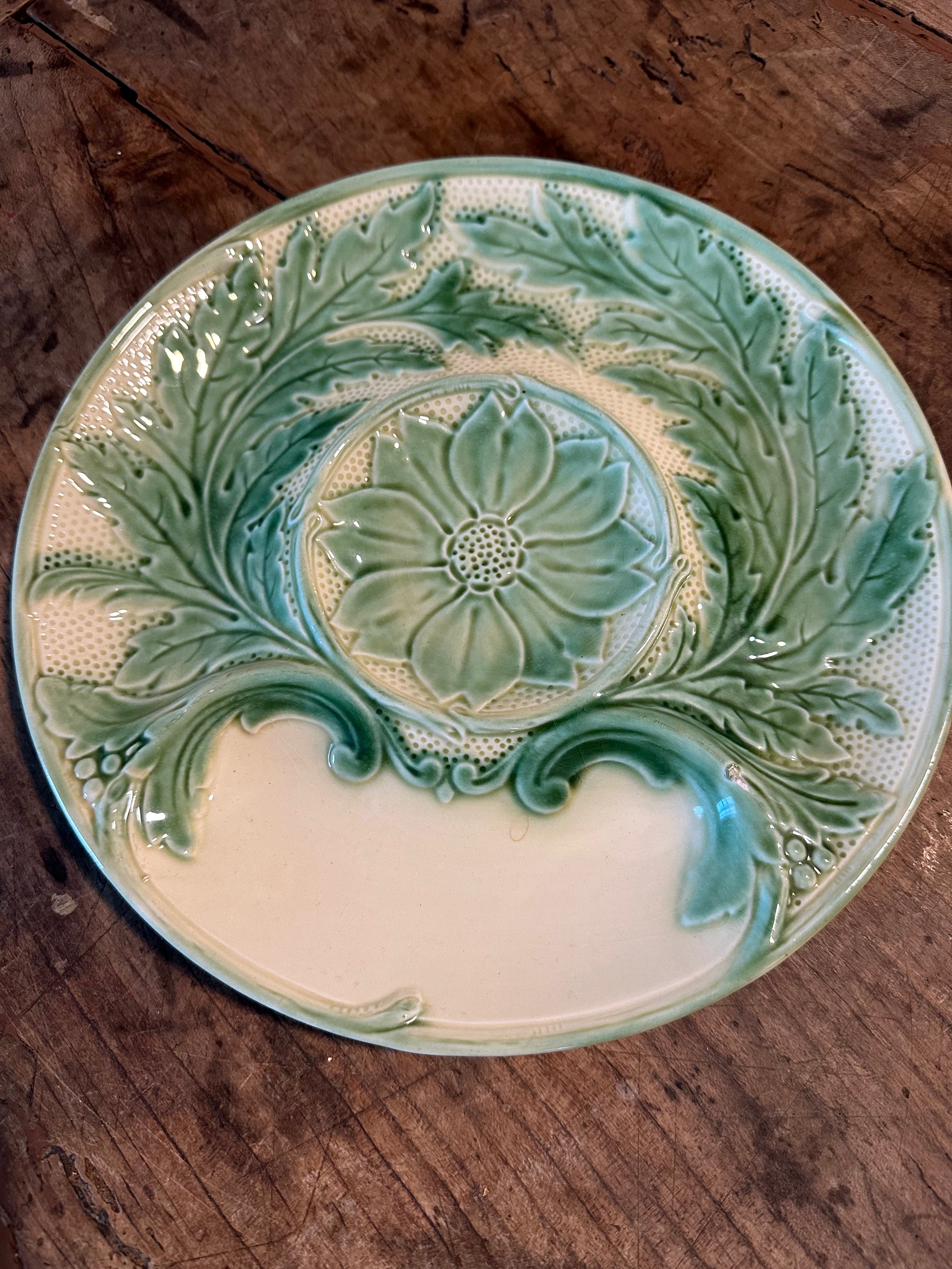 Vintage Gien France Artichoke Plate – 9 Inches
