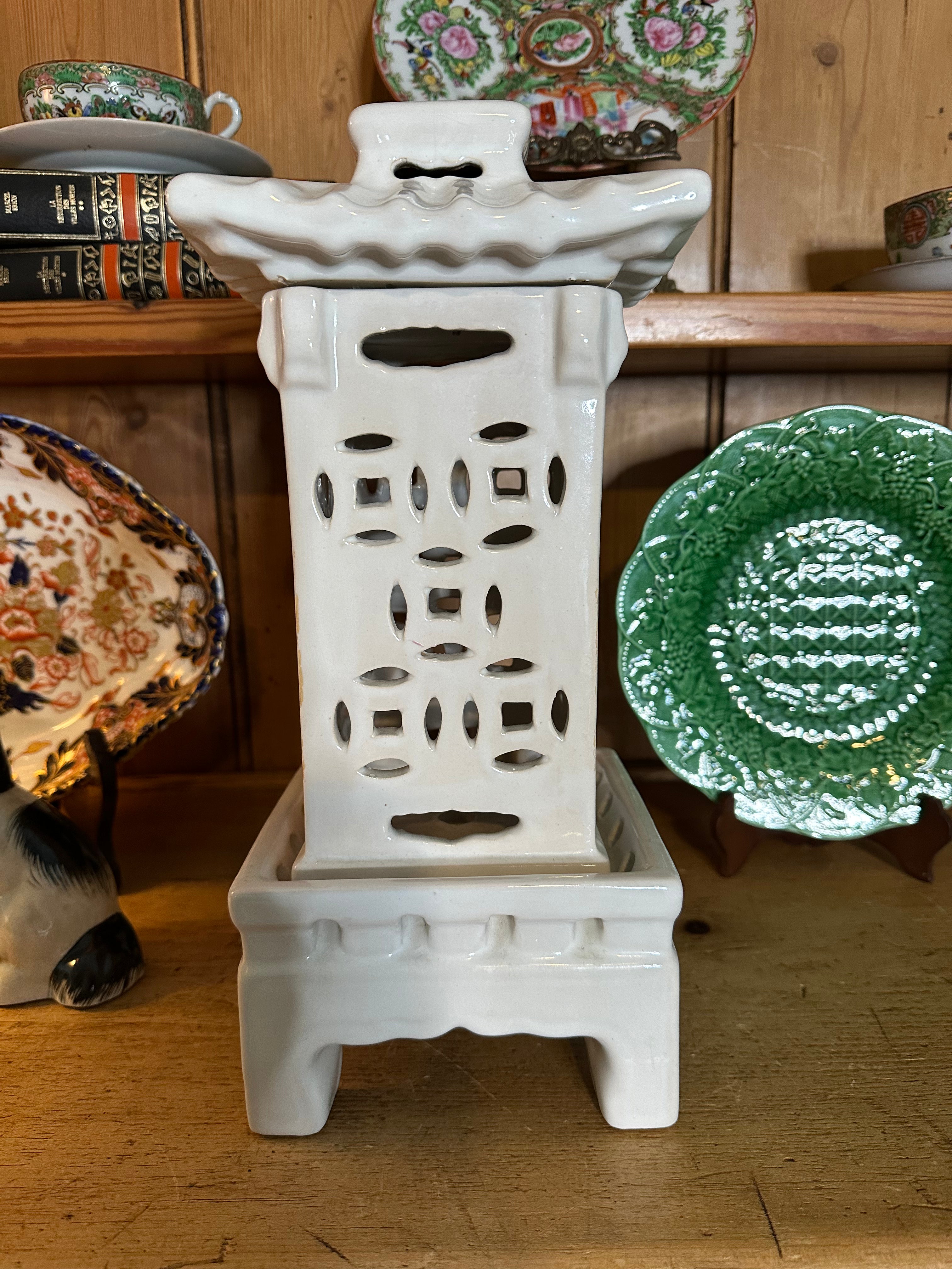 Vintage Blanc de Chine Porcelain Pagoda