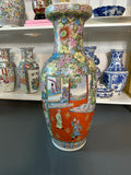 Vintage Rose Medallion Millefleur Floor Vase – 24"