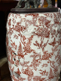 Vintage Rust Ceramic Garden Stool