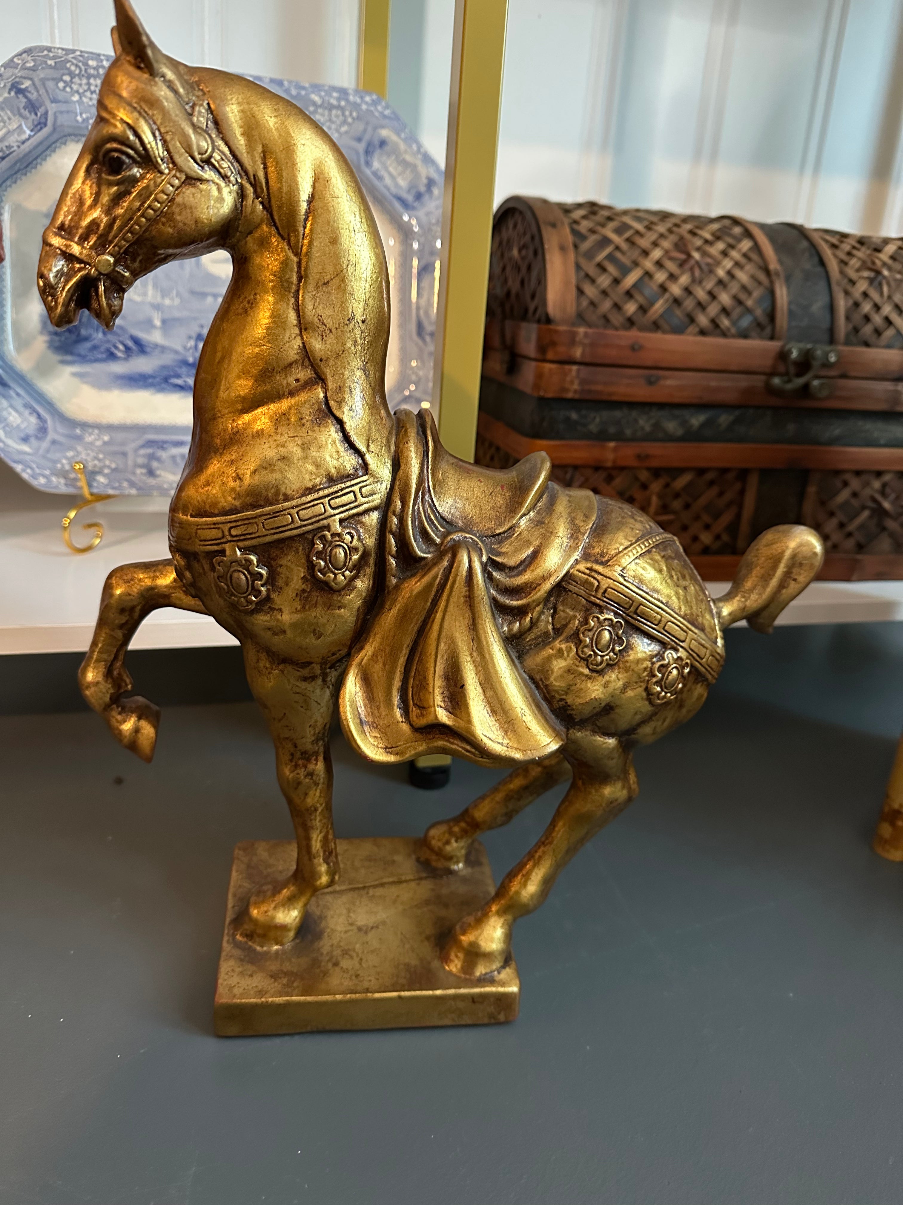 Vintage Tang Dynasty Style Horse Sculpture