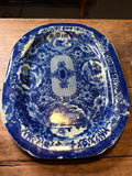 Vintage Blue & White Chinese Porcelain Platter