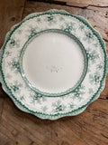 Antique John Maddock & Sons Hamilton Green & White Transferware Plate