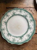 Antique John Maddock & Sons Hamilton Green & White Transferware Plate