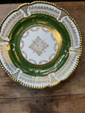 Antique Royal O.E.G. Austria Green & Gold Plates –  Sold individually