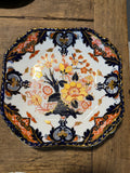 Antique Royal Crown Derby English Imari Square Serving Dish – 9"