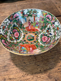 Vintage Rose Medallion Porcelain Punch Bowl – 10"