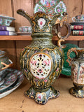Antique French Majolica Reticulated Pitcher – 16"