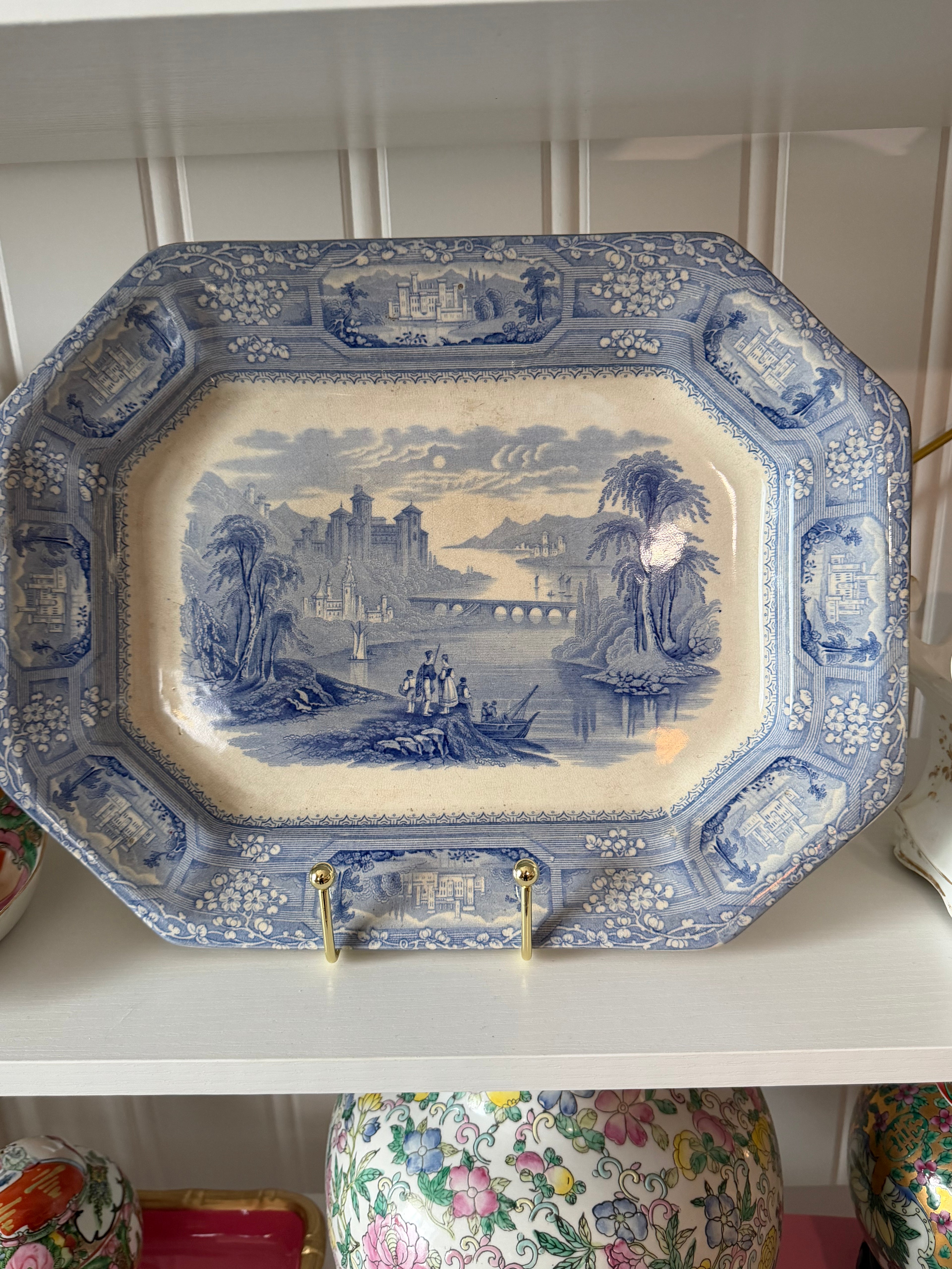 Antique T.J. & J. Mayer “Florentine” Platter | Circa 1850 | 13.5"