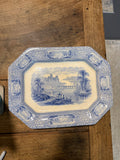 Antique T.J. & J. Mayer Florentine Blue Transferware Platter, circa 1850