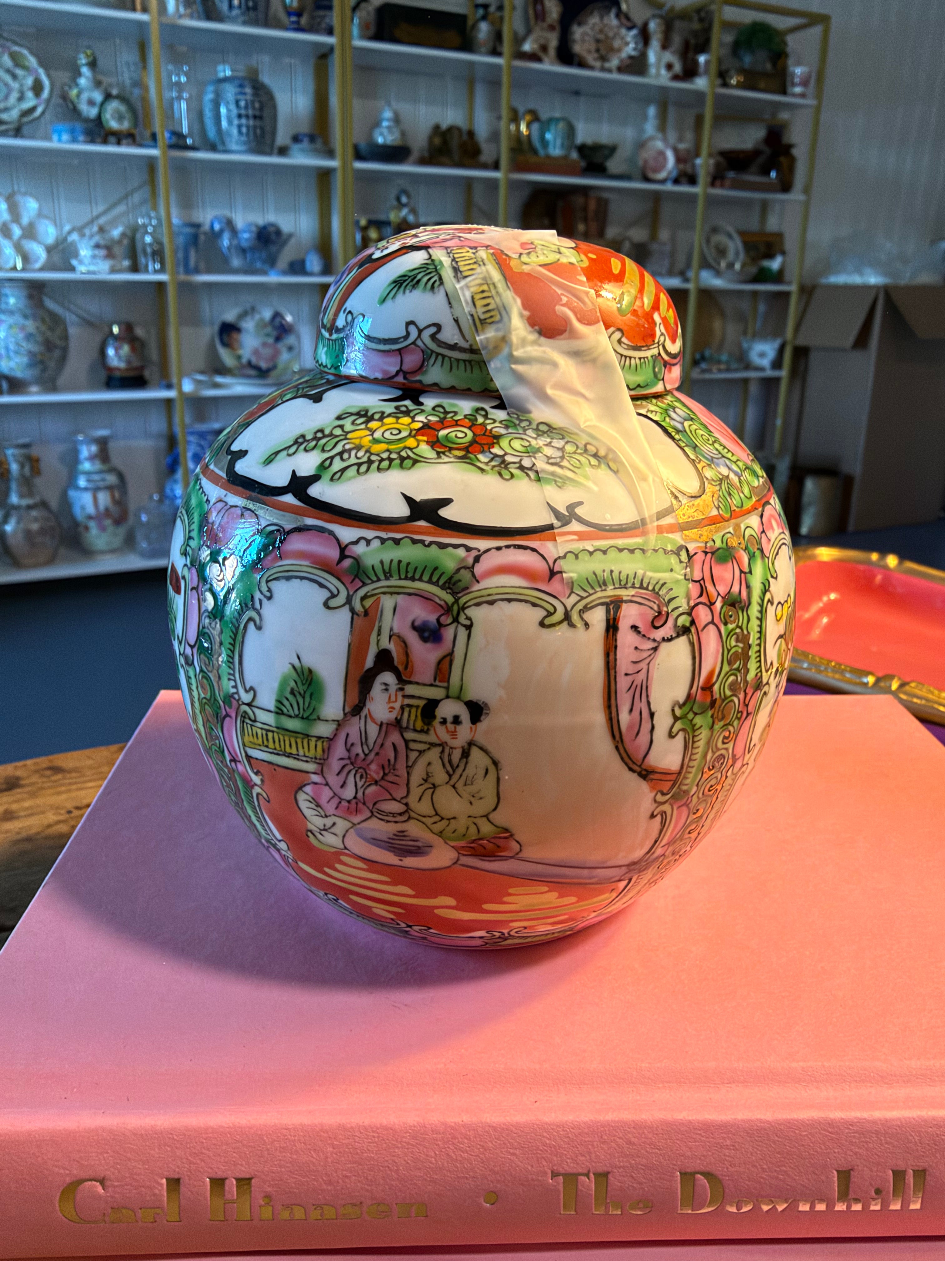 Vintage Rose Medallion Ginger Jar