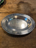 Silver-Plated Oval Serving Platter with Rope Detail — 13 Inches