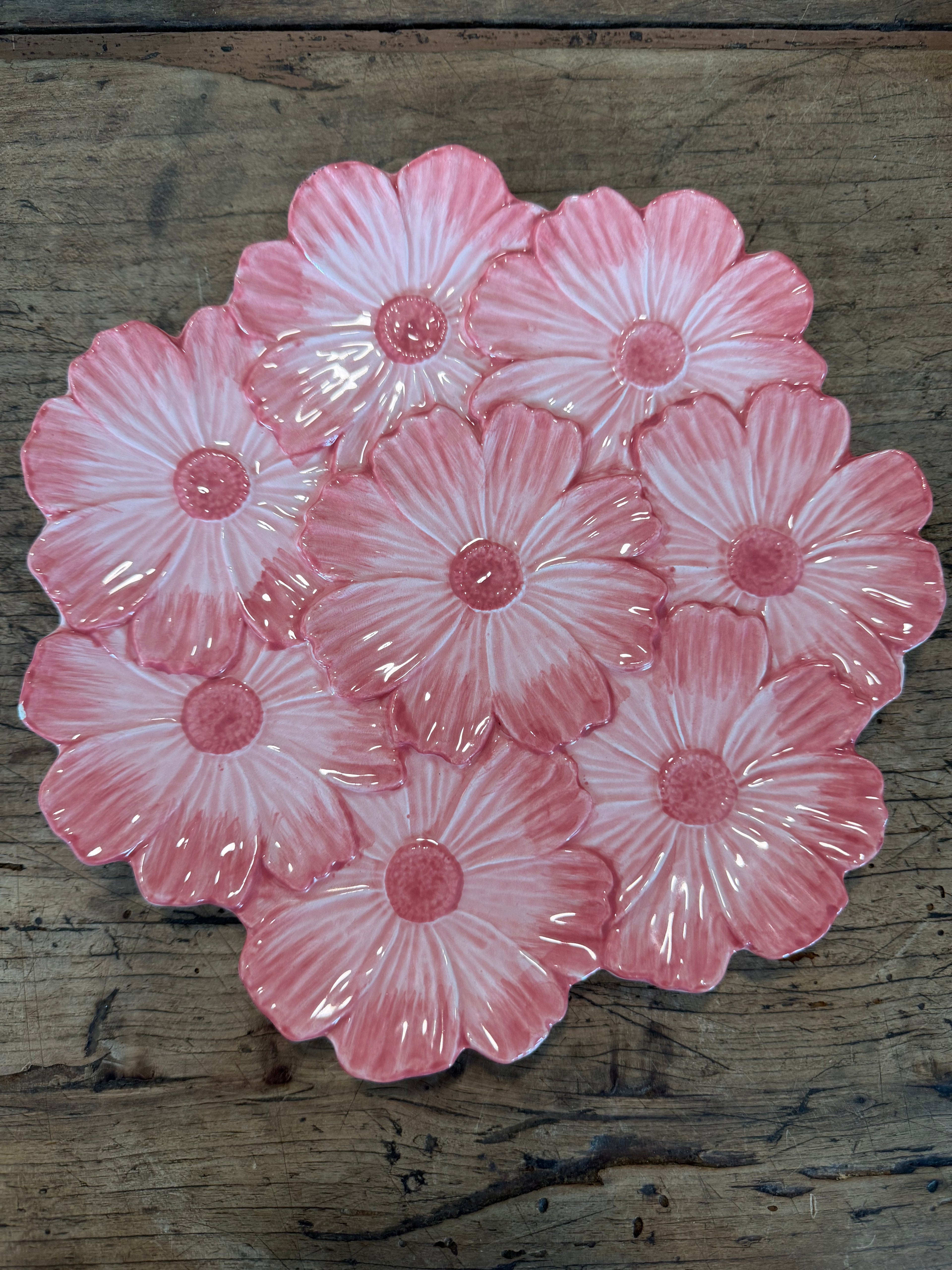 Pink Daisy Plate – 8 Inches