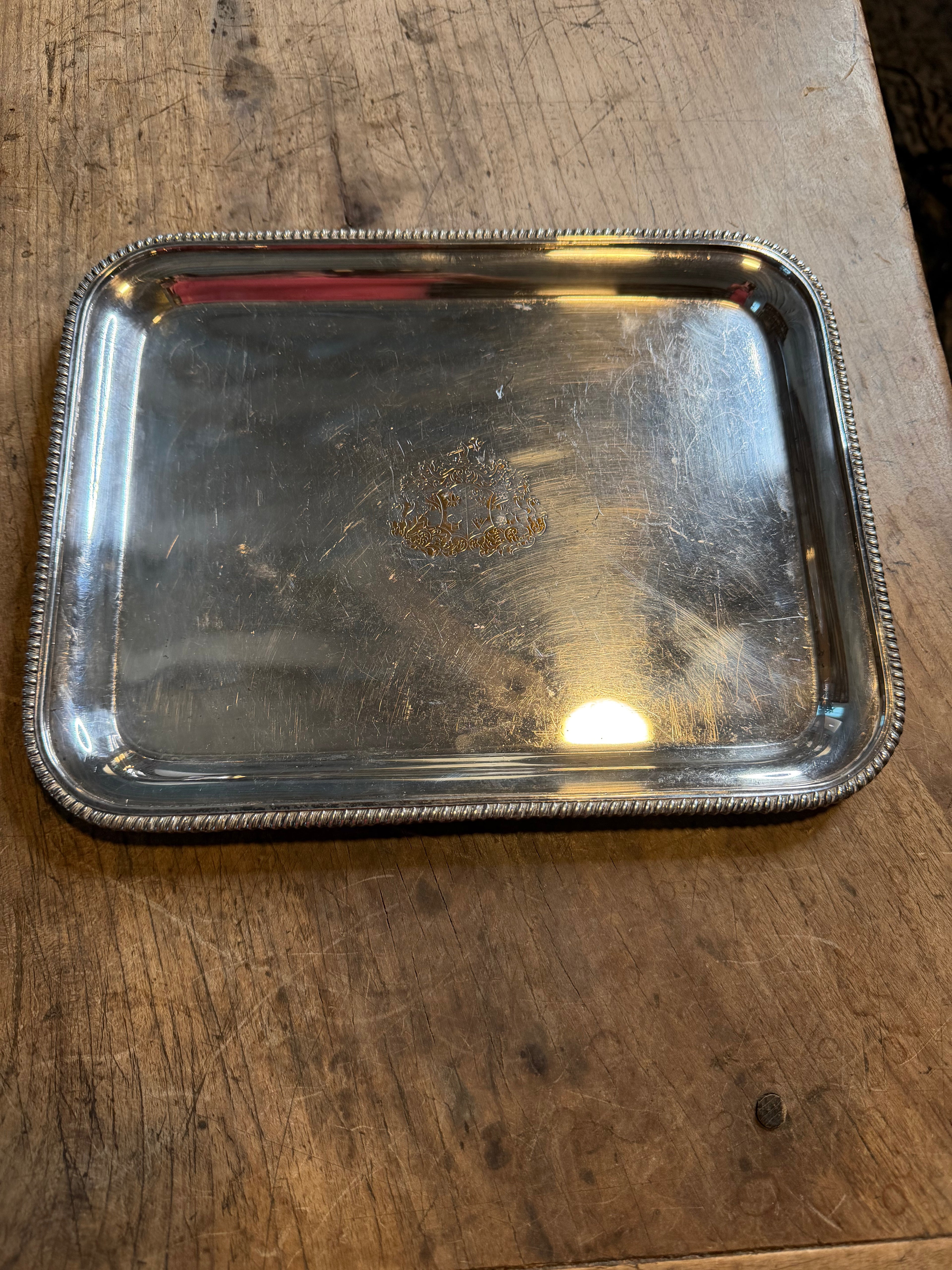 International Silver Silver-Plated Rectangular Tray — 10" × 8"
