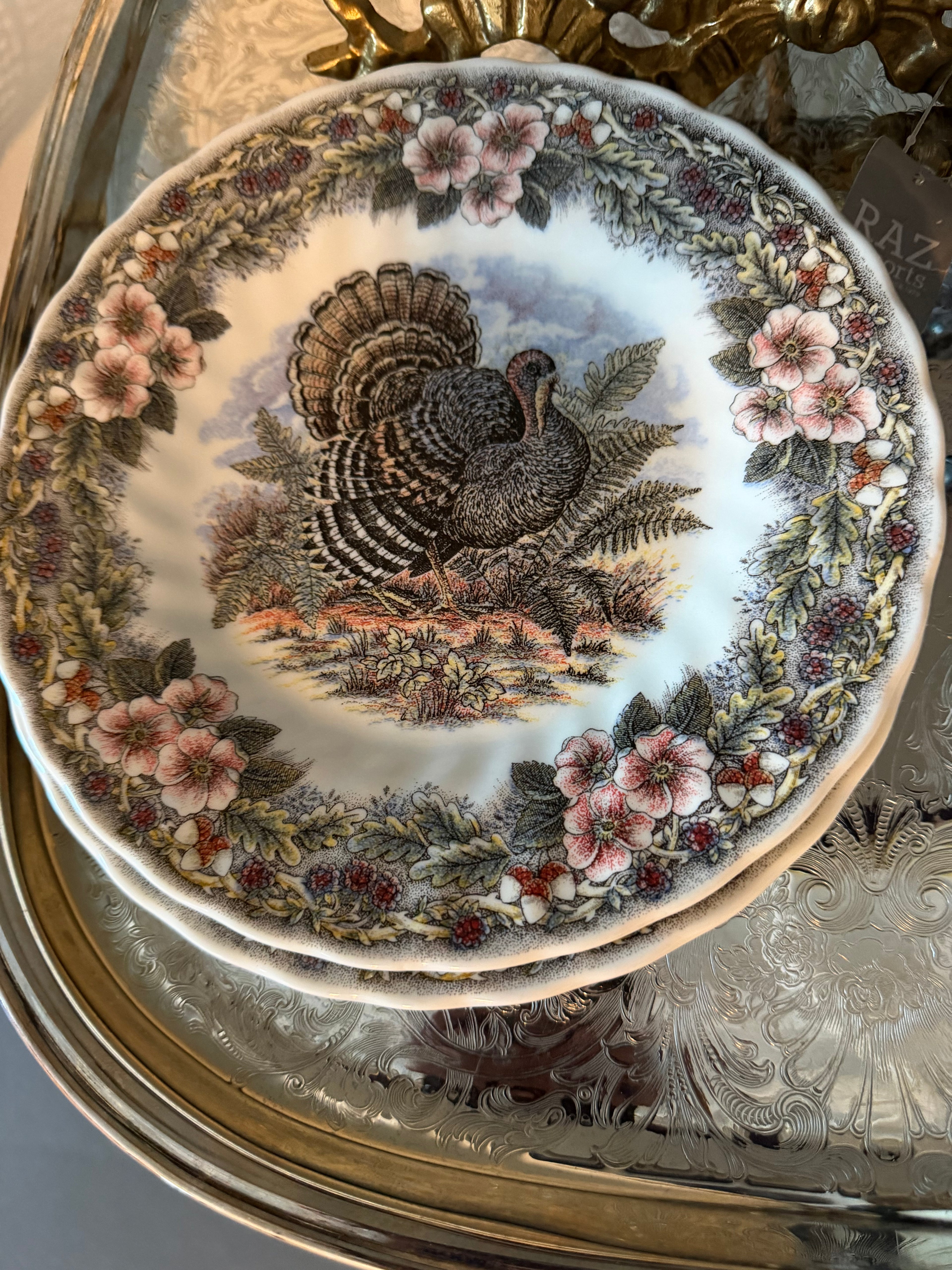 Queen’s Myott Turkey Plate – 8 Inches