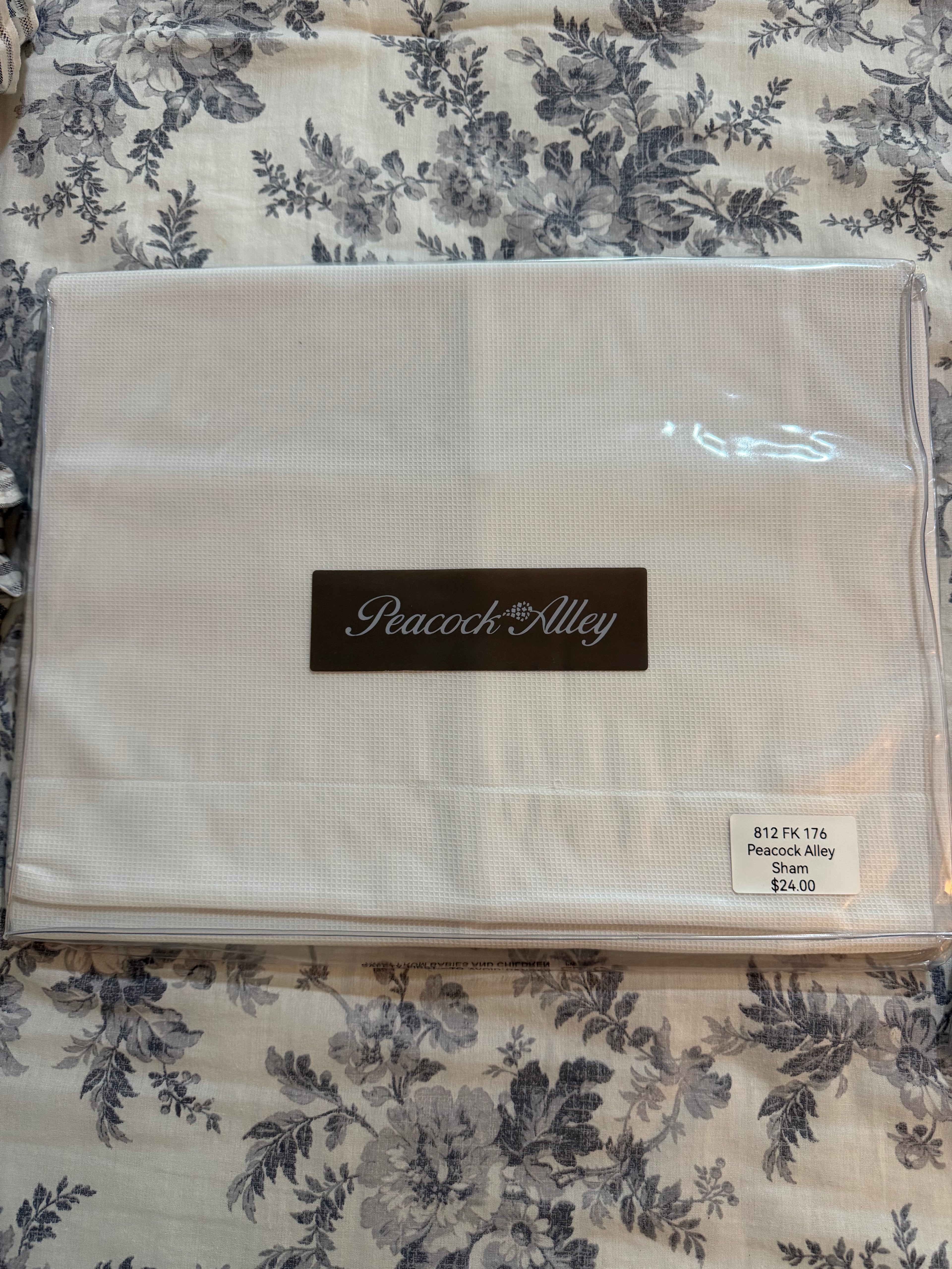 Peacock Alley White Euro Sham — Original Packaging