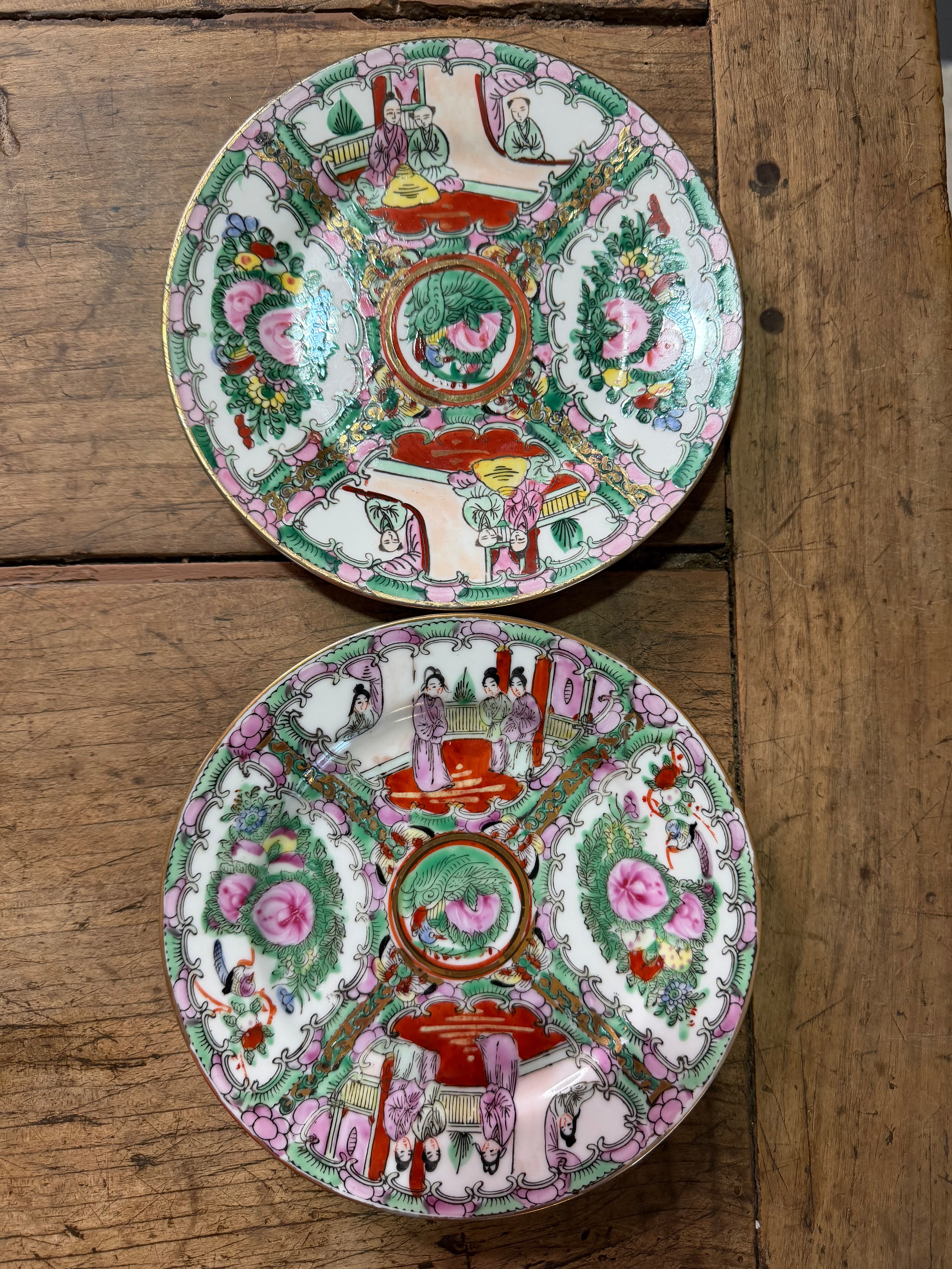 Vintage Rose Medallion Plate — 7 Inches in Diameter