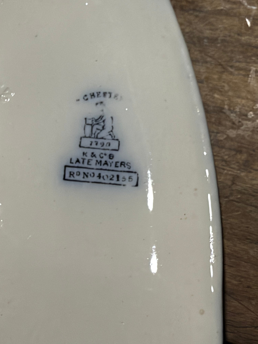 Antique Keeling & Co. Chester Black Transferware Soup Tureen — Circa 1902
