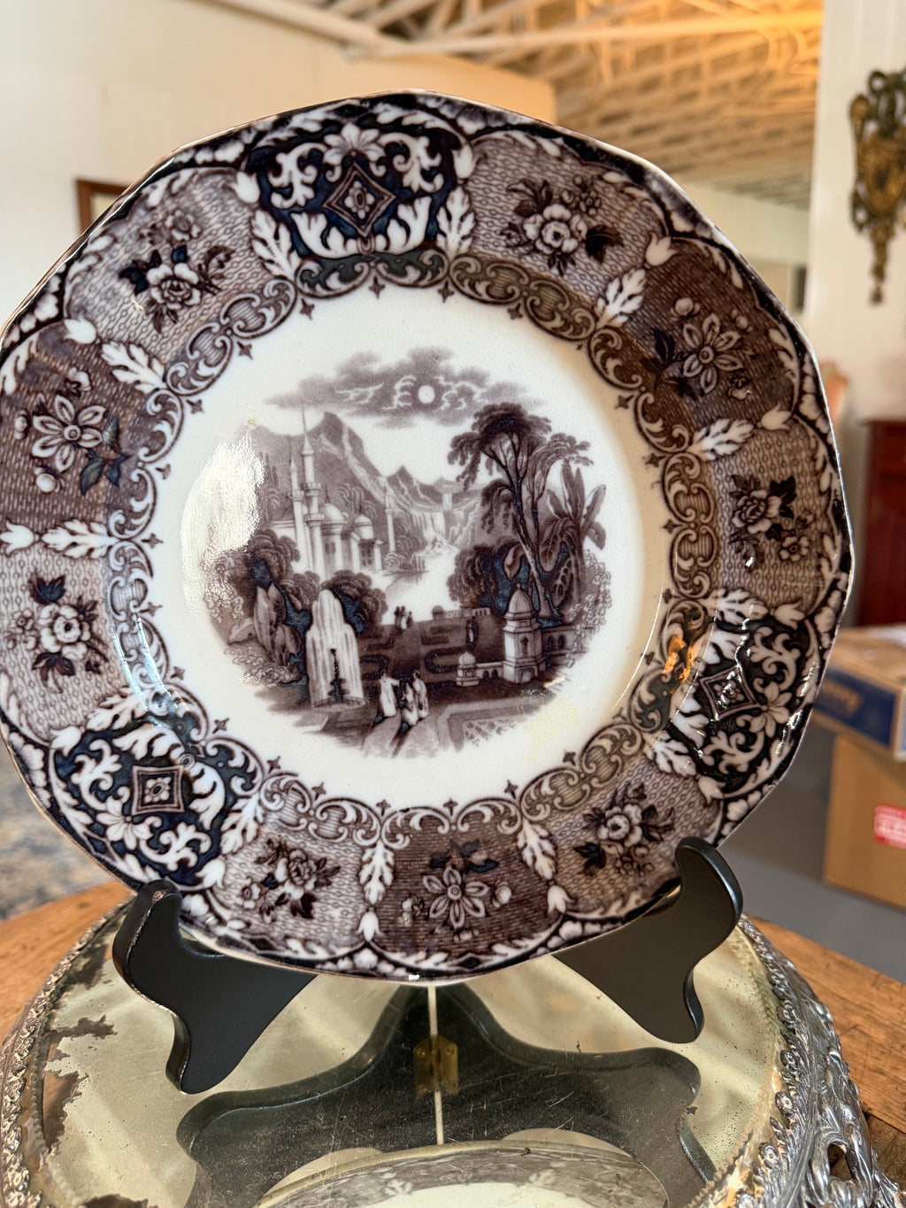 Antique Staffordshire Victorian Pottery Courting Couple Staffordshire Flatback English Figurine