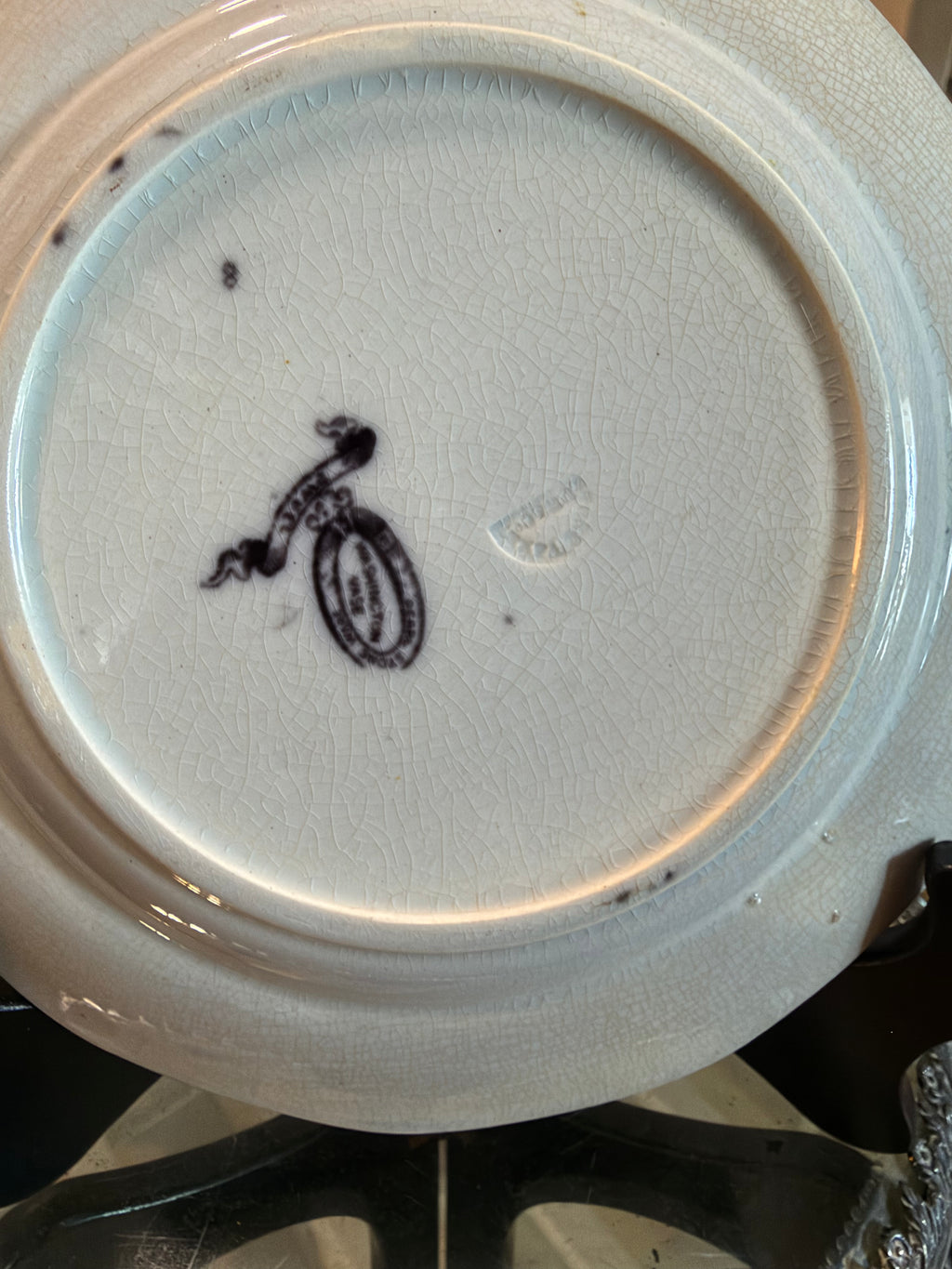 Antique Podmore, Walker & Co. “Washington Vase” Transferware Plate — 8 Inches