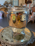 Vintage S.B. Rogers Silver over Copper Footed Pitcher
