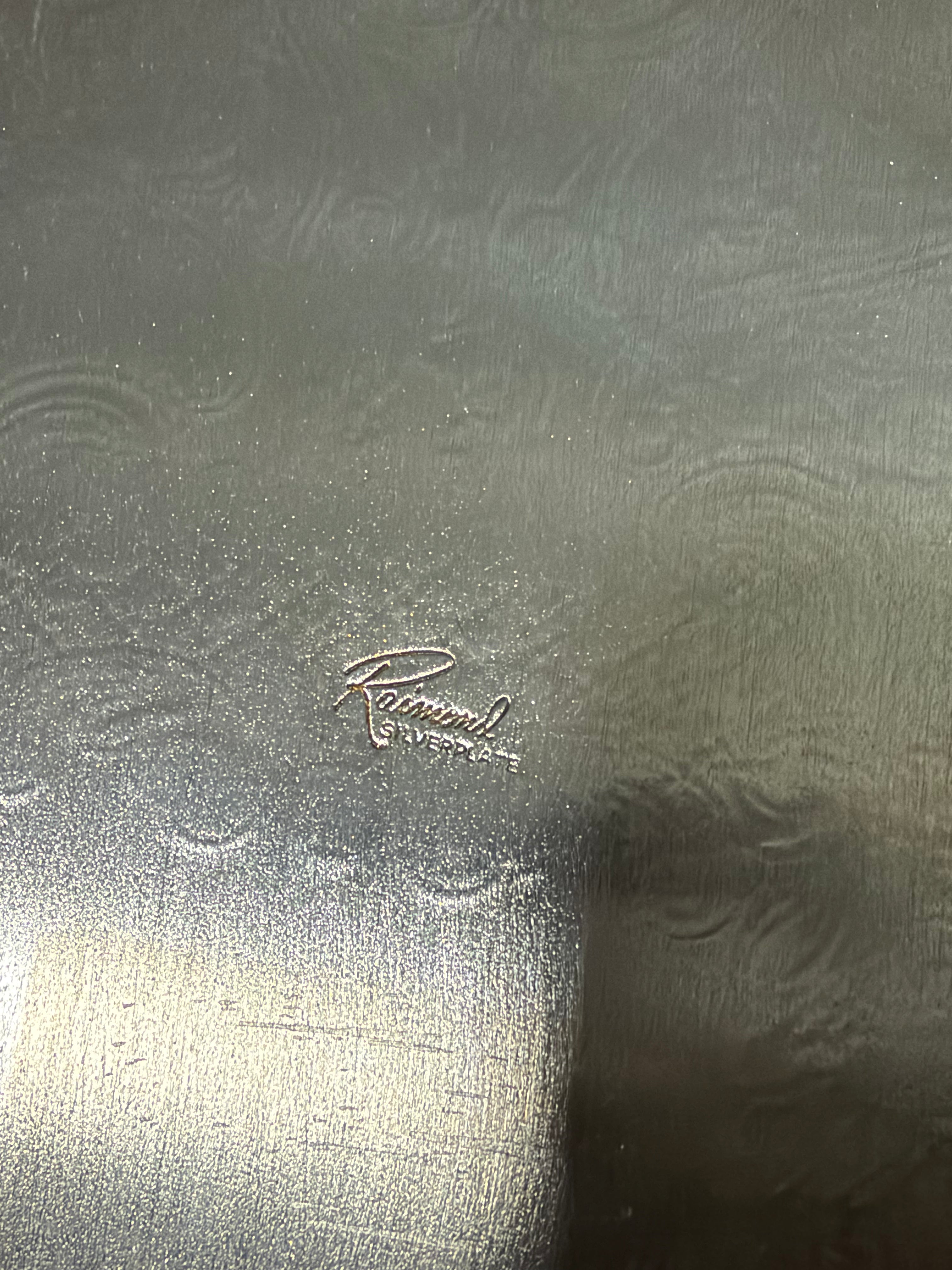 Vintage Raimond Silverplate Footed Rectangular Tray with Handles — 17 Inches