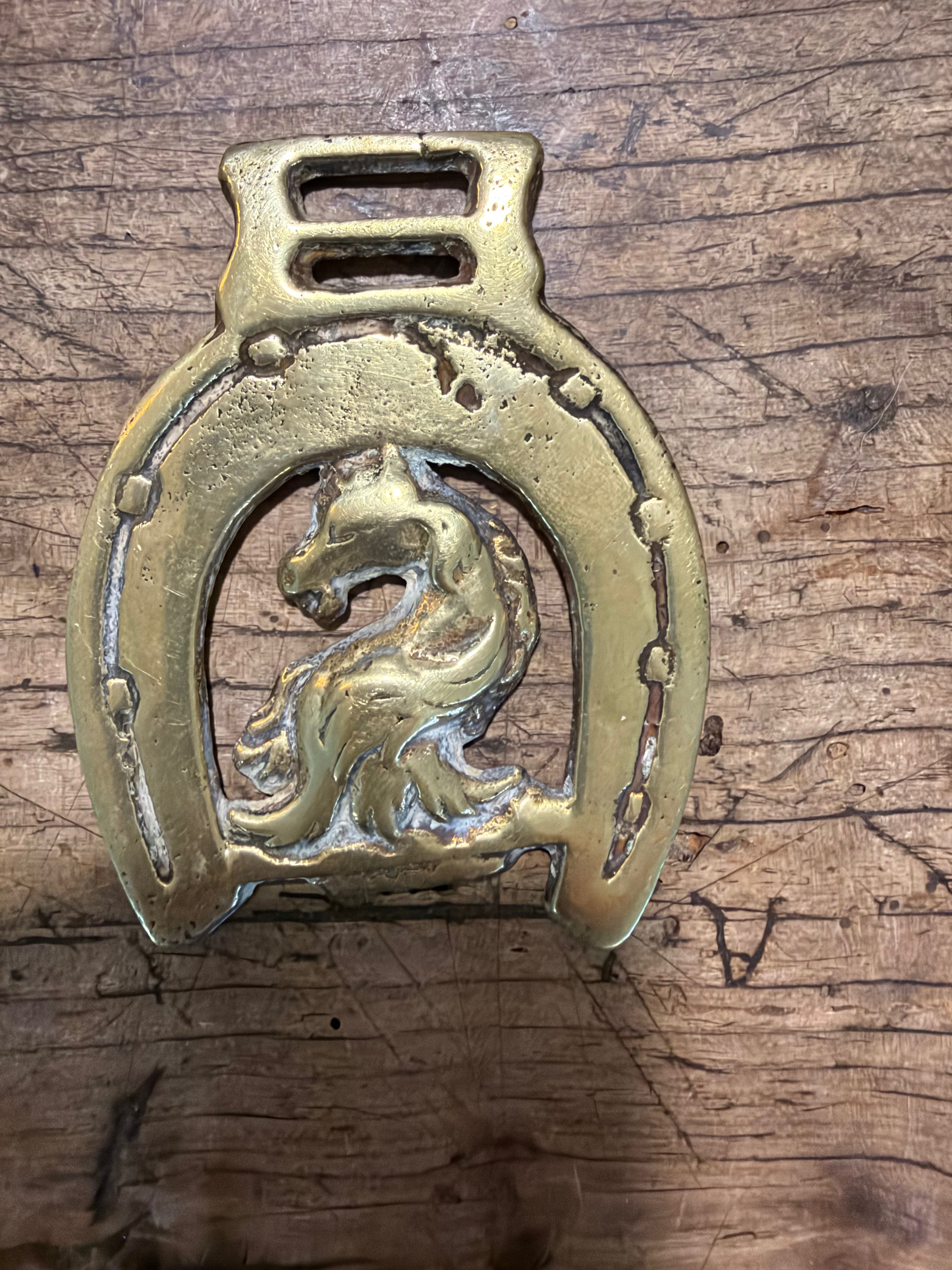 Solid Brass Horseshoe Medallion