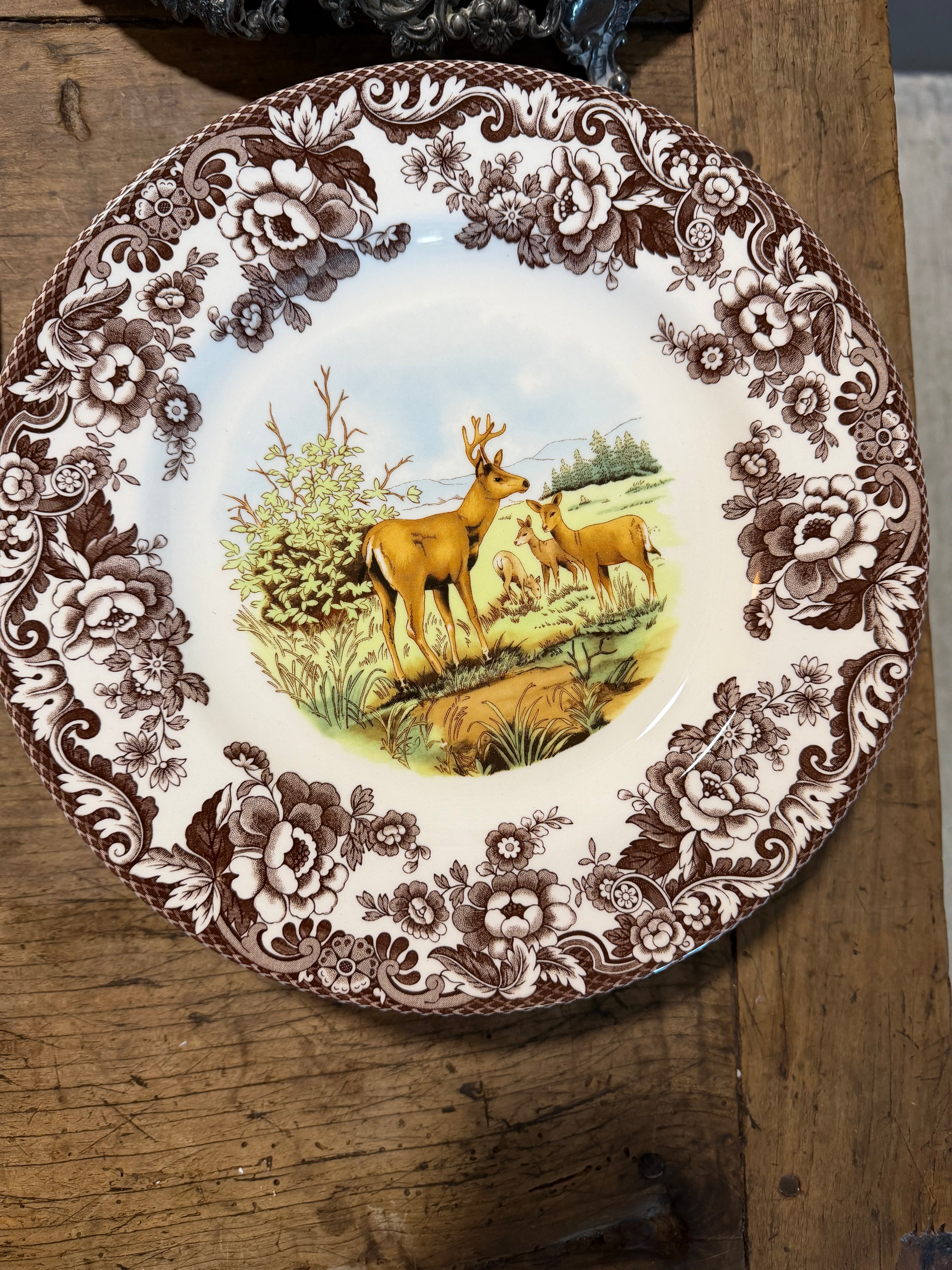 Spode Woodland Mule Deer Dinner Plate — 10.5 Inches
