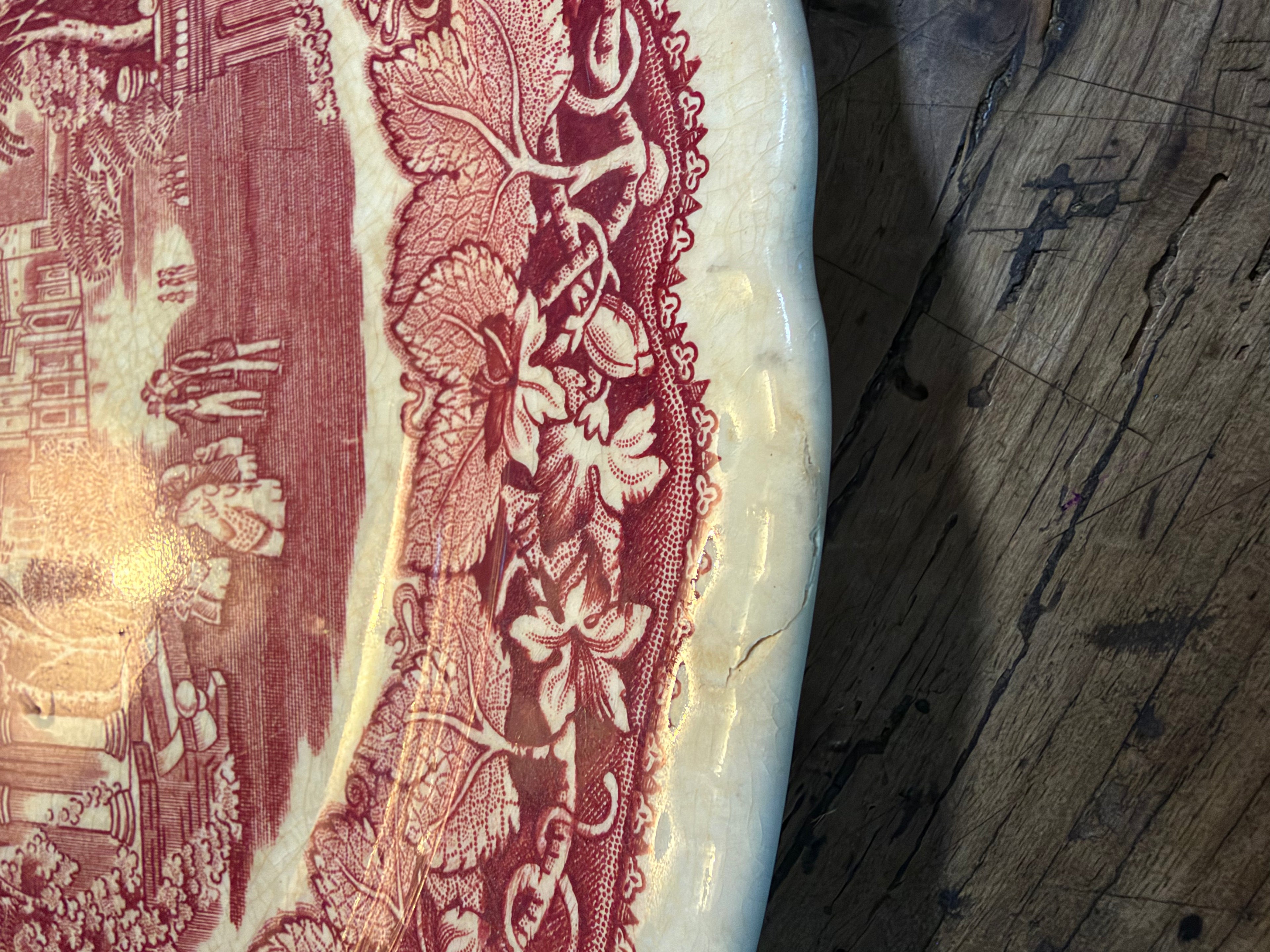 Vintage Mason’s Vista Red Transferware Platter – 11 Inches