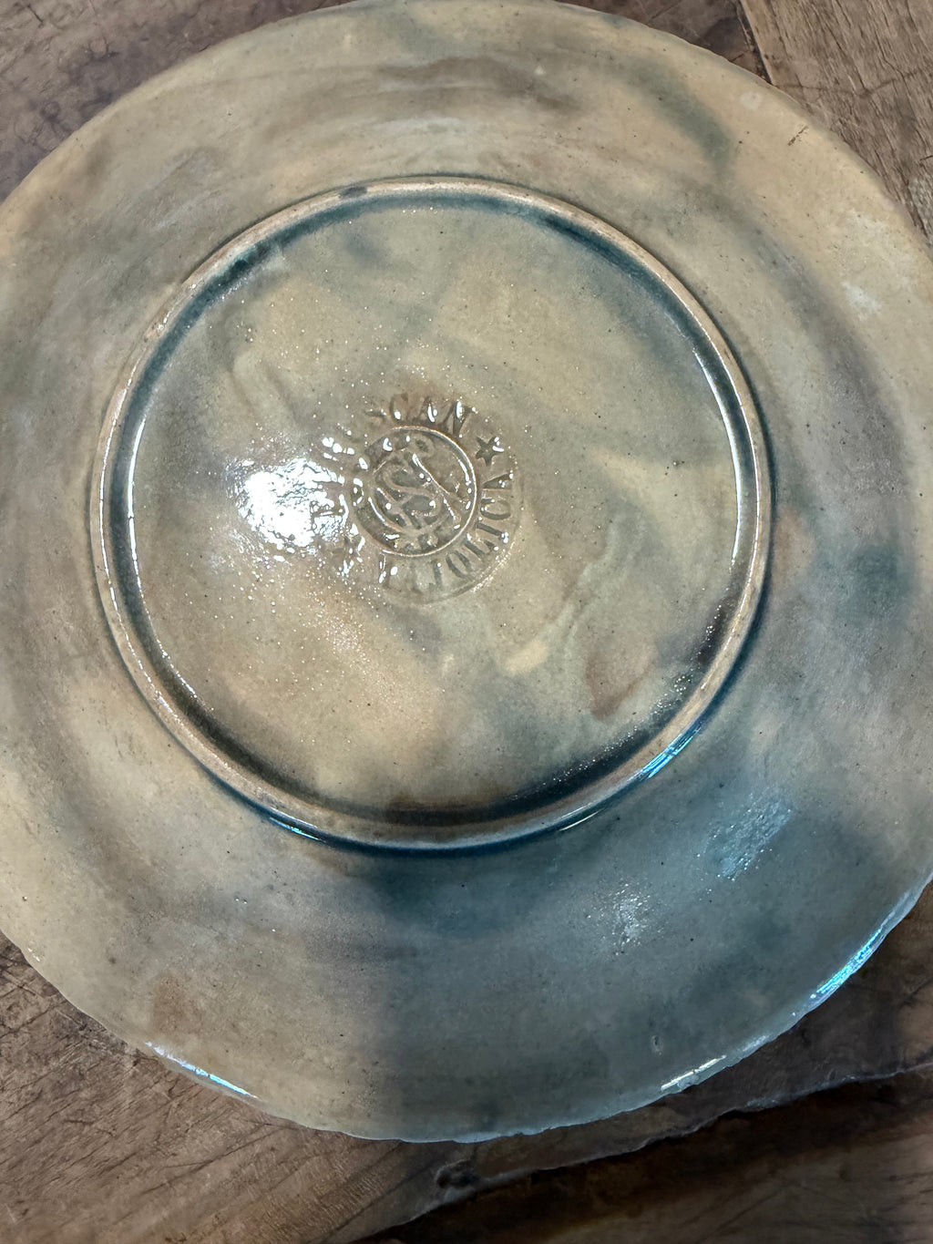 Vintage Portuguese Majolica Shell and Seaweed Plate – 10.5 Inches