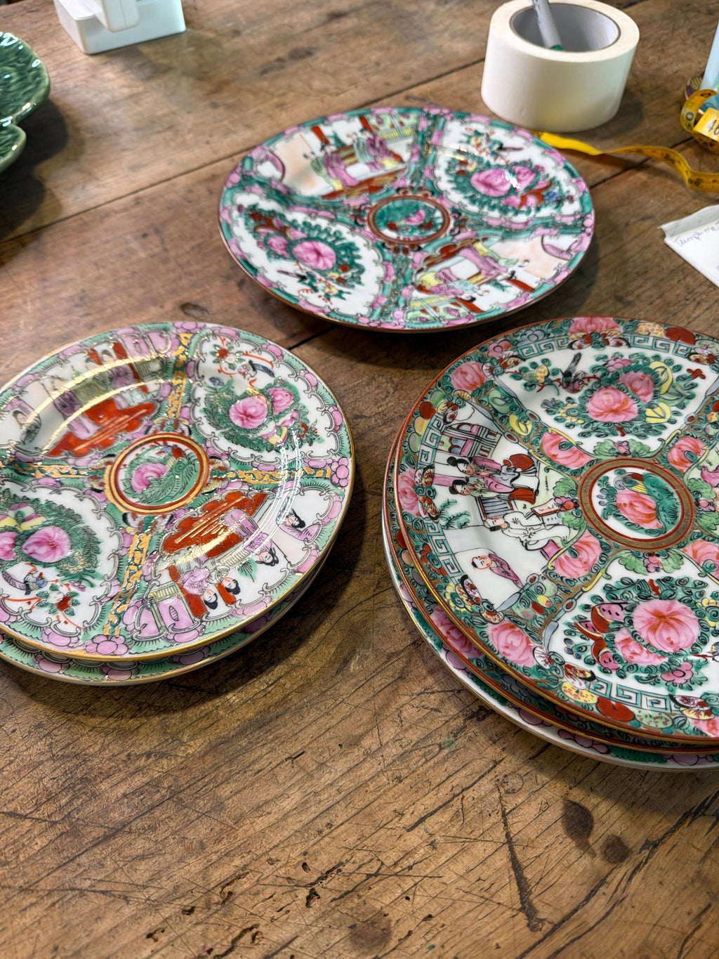 Vintage Rose Medallion Plate Bundle — Set of Six