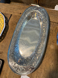 Antique Van Bergh Quadruple Silver-Plate Tray — 14 × 6¾ Inches
