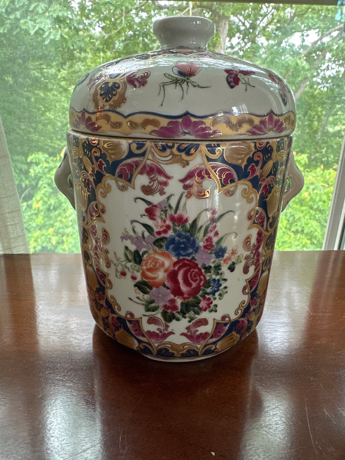 French Decorative porcelain ginger Jar