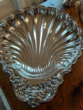 Vintage Silverplate Scallop Shell Serving Tray | 14” x 11.5”