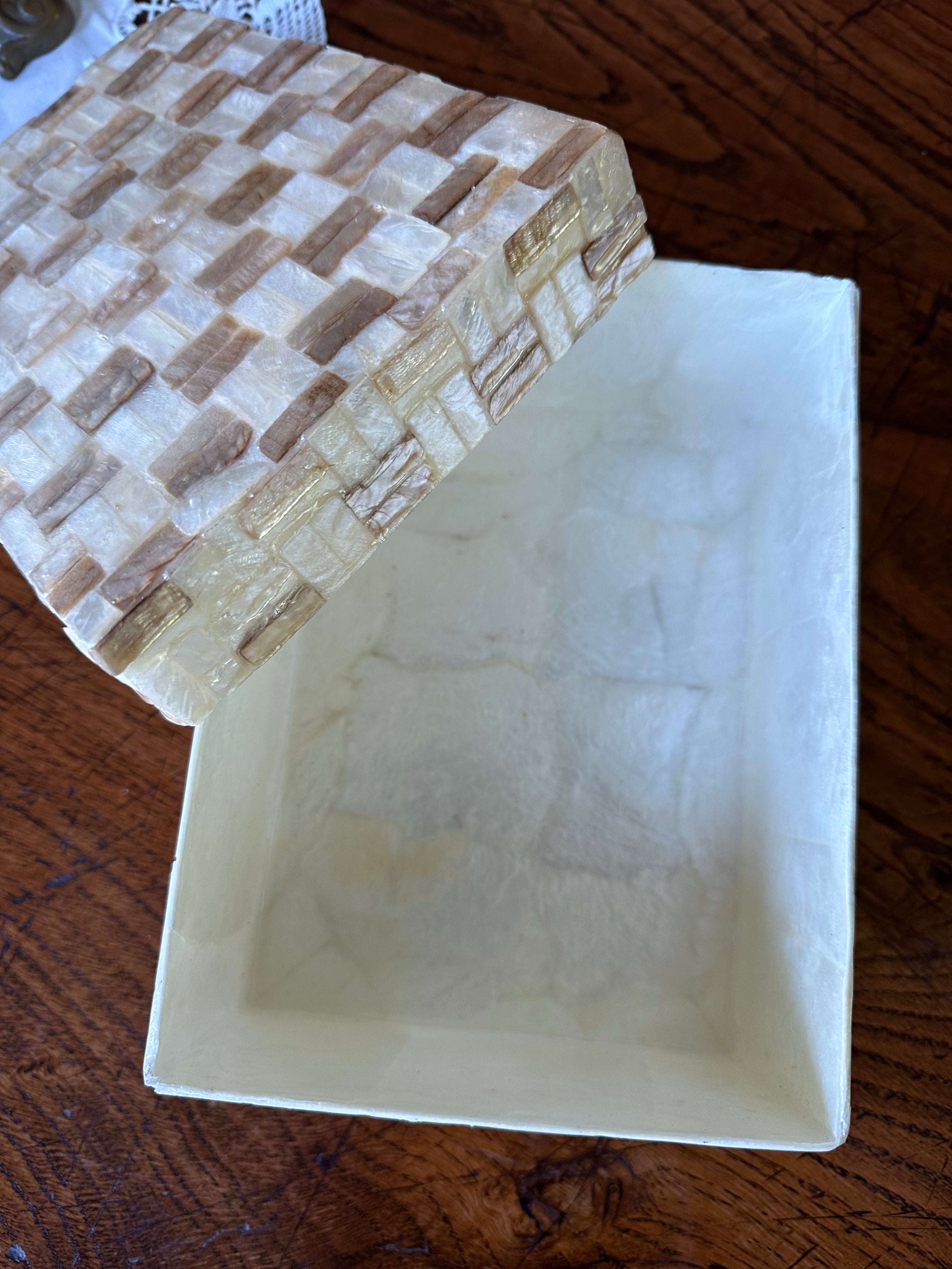 Vintage Mother-of-Pearl Mosaic Box