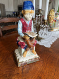 Chinoiserie Style Monkey Reading Figurine | 11" Tall