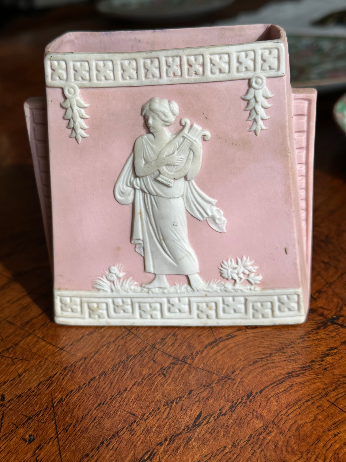 Vintage Pink Wedgwood Jasperware Bud Vase