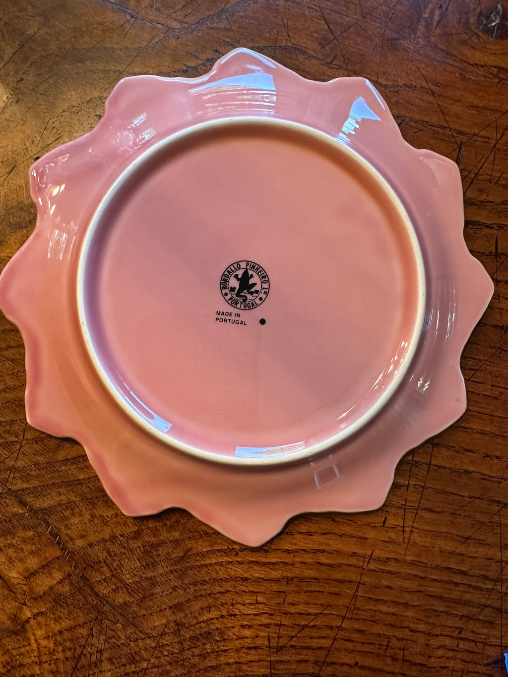 Bordallo Pinheiro Pink Cabbage Salad Plate 8.5" | Majolica Portuguese Pottery