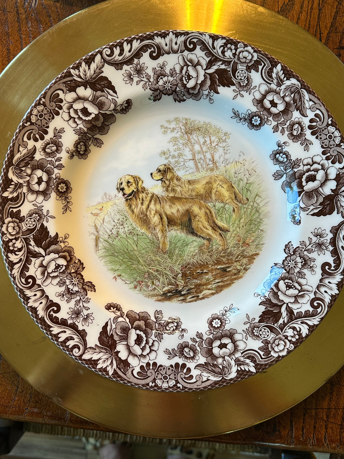 Spode Woodland "Woodman's" Dinner Plate 10.5" | English Transferware