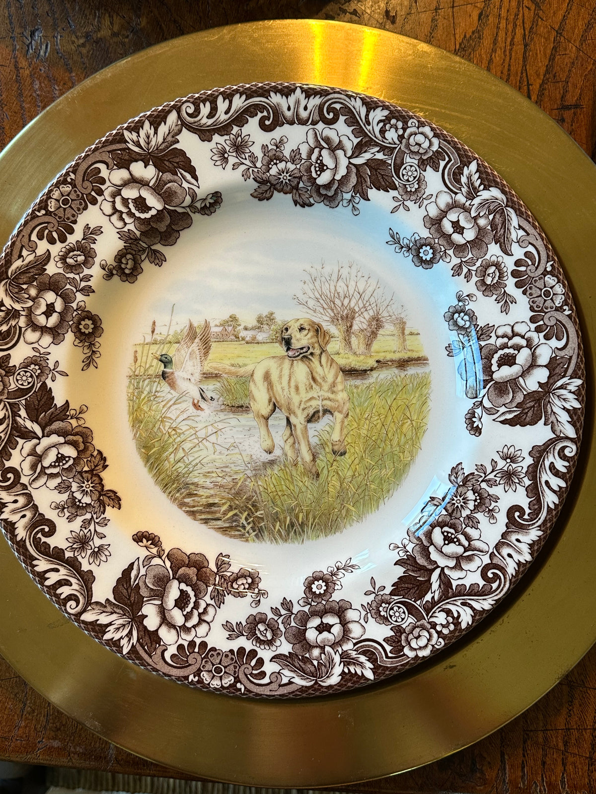 Spode Woodland "Woodman's" Dinner Plate 10.5" | English Transferware
