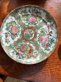 Antique Rose Medallion Porcelain Plate – 8" – Hand-Painted – As Is