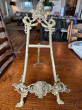 Vintage Brass Rococo Style Display Easel | 18" Ornate Book & Art Stand