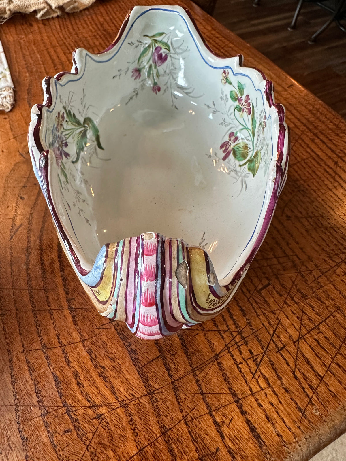 Pair of Antique French Saint-Clément Faience Jardinières | Late 19th Century Rococo Style