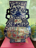Vintage Mandarin Rose Hu Form Vase – Hand-Painted Chinese Porcelain